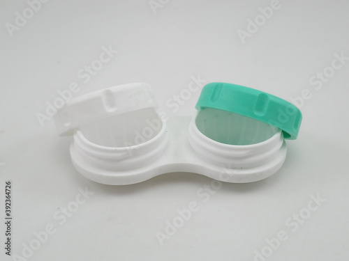 Plastic contact lens and eye solution case