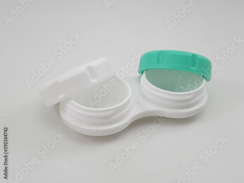 Plastic contact lens and eye solution case