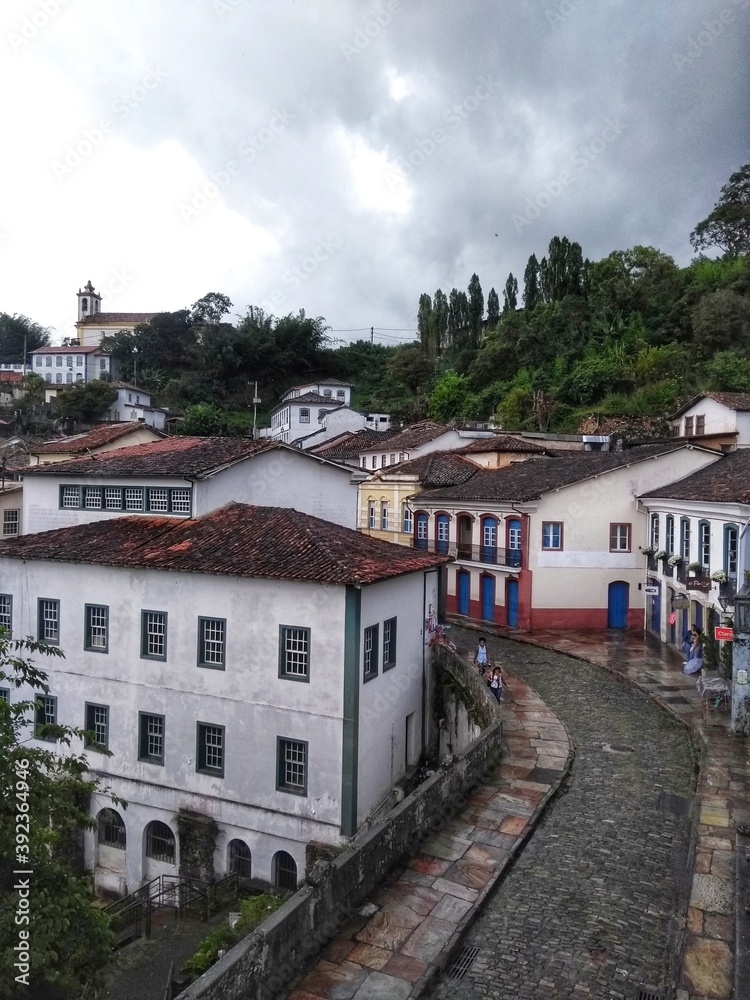 Ouro Preto, Minas Gerais, Brazil - A colonial town in the Serra do Espinhaço mountains of eastern Brazil. It’s known for its baroque architecture, including bridges, fountains and squares Ouro Preto, Minas Gerais, Brazil - A colonial town in the Serra do Espinhaço mountains of eastern Brazil. It’s known for its baroque architecture, including bridges, fountains and squares
