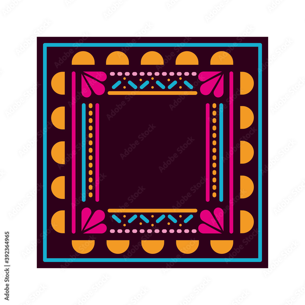 mexican carpet with a square frame mexican carpet with a square frame