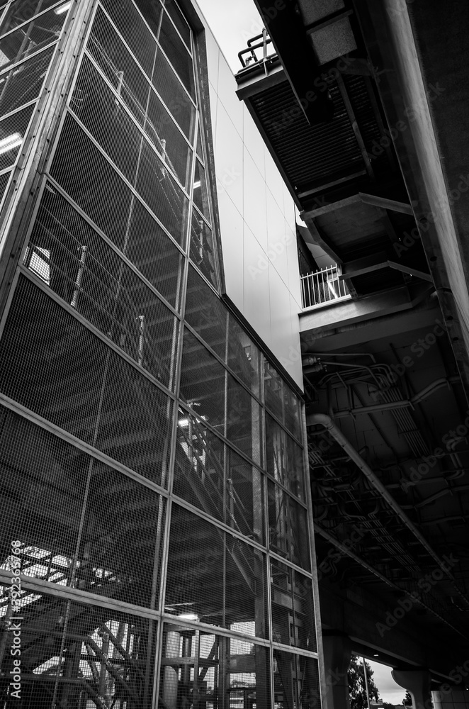 Black and white stairwell Black and white stairwell