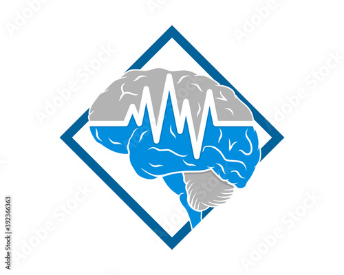 Healthy brain with heartbeat inside
