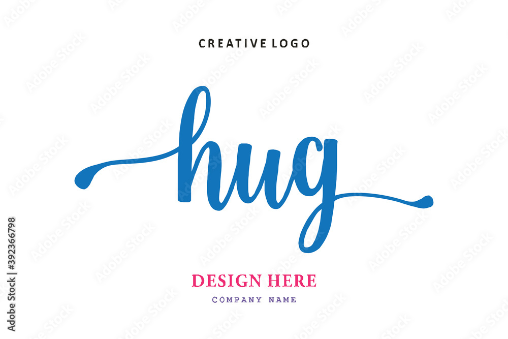 HUG lettering logo is simple, easy to understand and authoritative HUG lettering logo is simple, easy to understand and authoritative