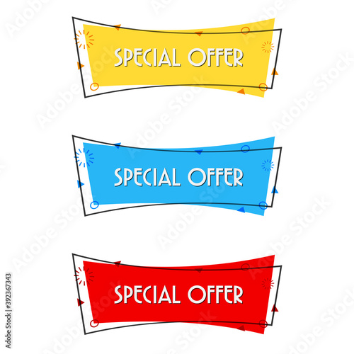 Special offer sale banner for your design ,discount clearance event festival , illustration vector