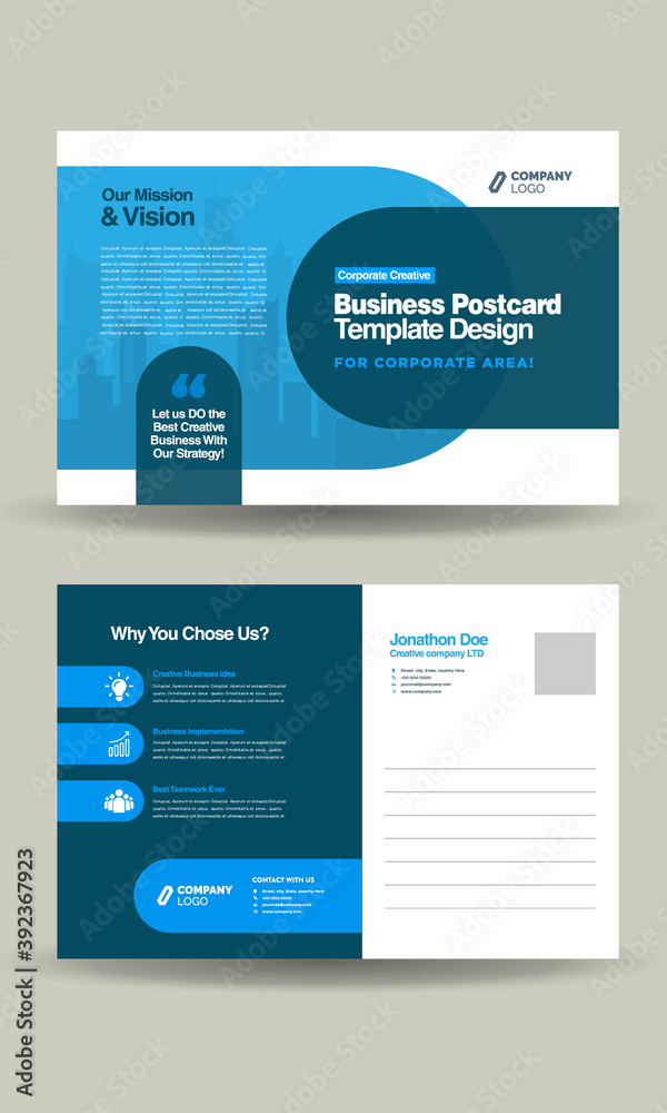 Corporate Business Postcard Design , Save The Date Invitation Card , Direct Mail EDDM Design  
