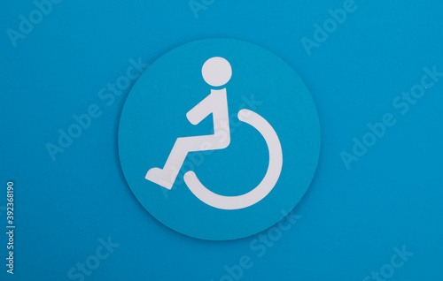 disability wheelchair icon symbol paper