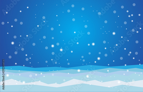 Snowfall and drifts. Vector illustration concept artwork, posters, flyers © ppdesign