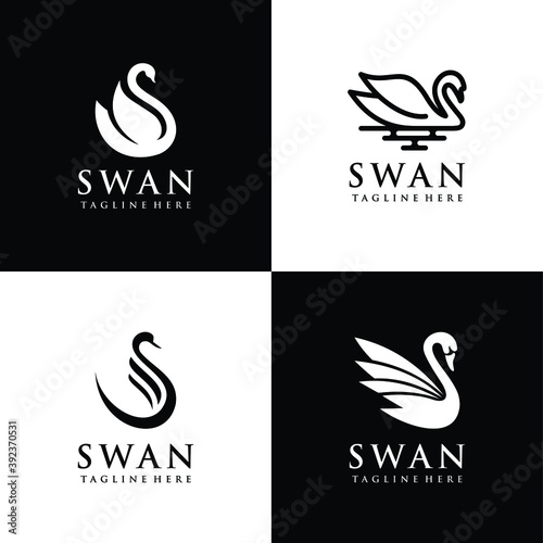 Obraz na plátně swan logo design