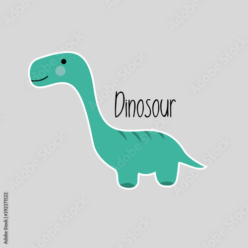 dinosaur cute cartoon vector
