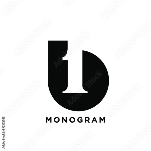 ONE b b1 1b 1 initial letter logo vector icon design isolated background