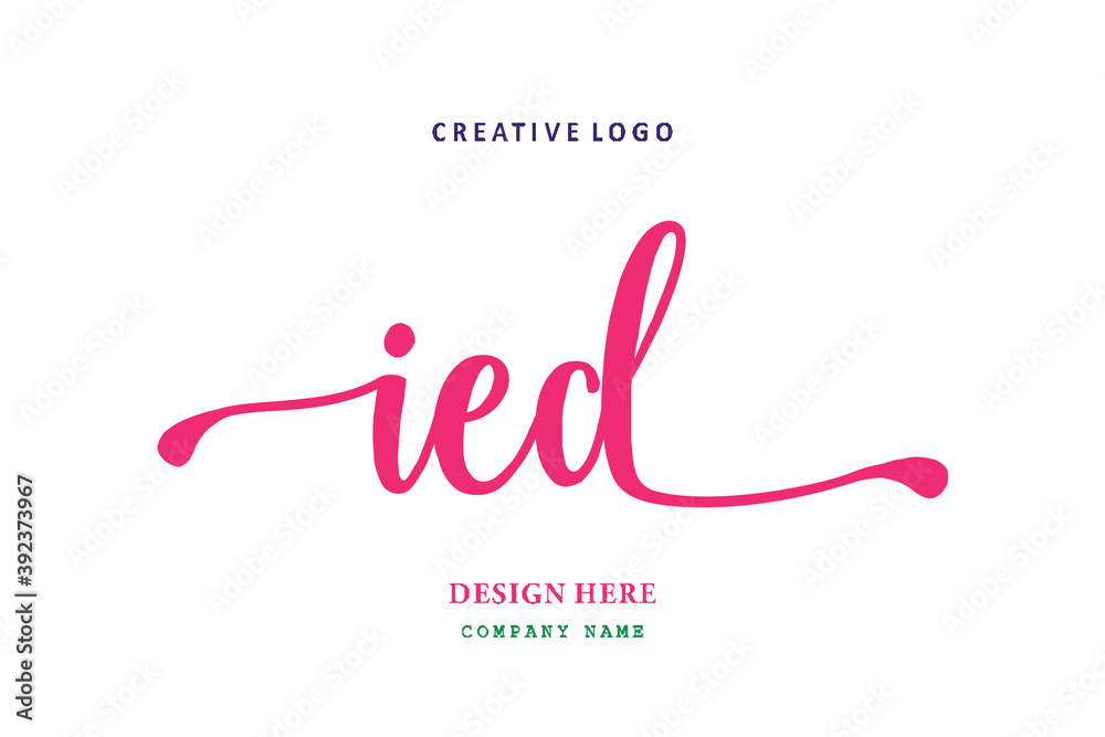 IED lettering logo is simple, easy to understand and authoritative