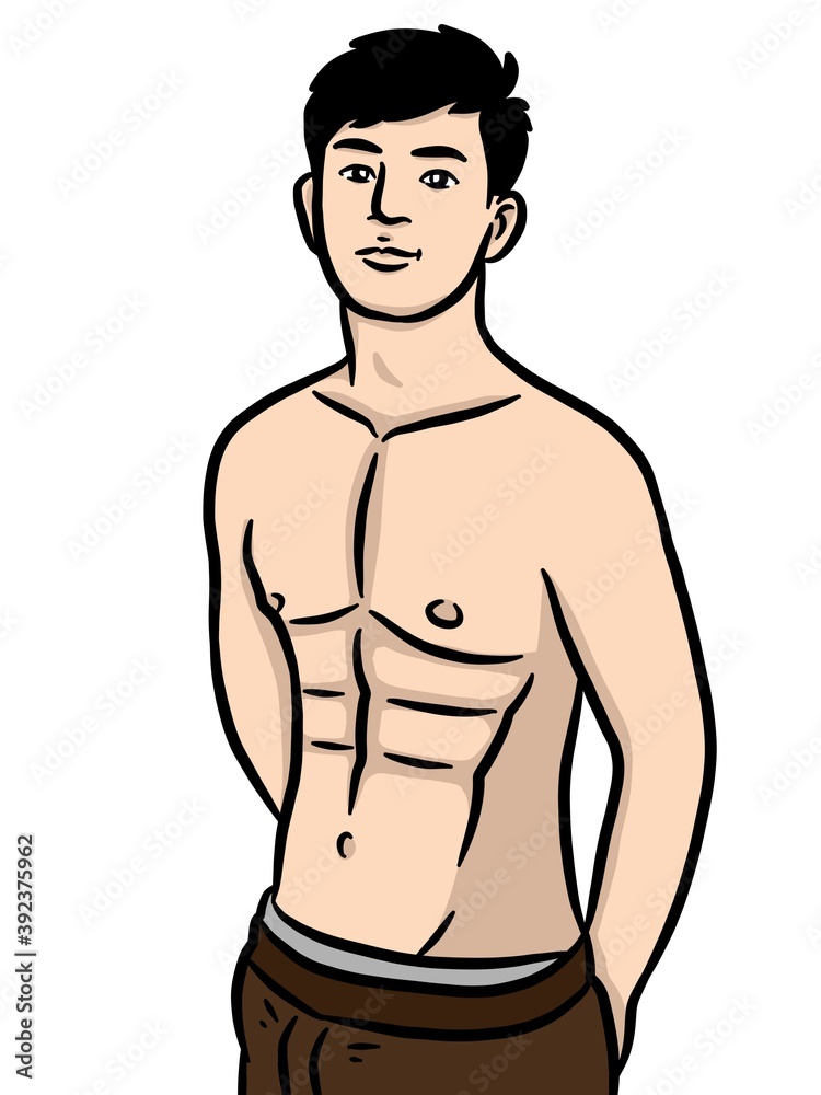 cartoon cute man on white background cartoon cute man on white background