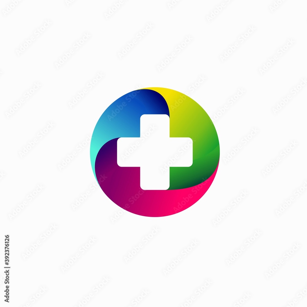 first aid kit icon with circle concept