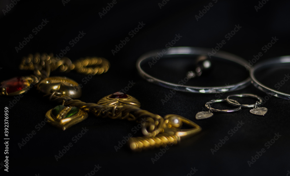 necklace and earrings