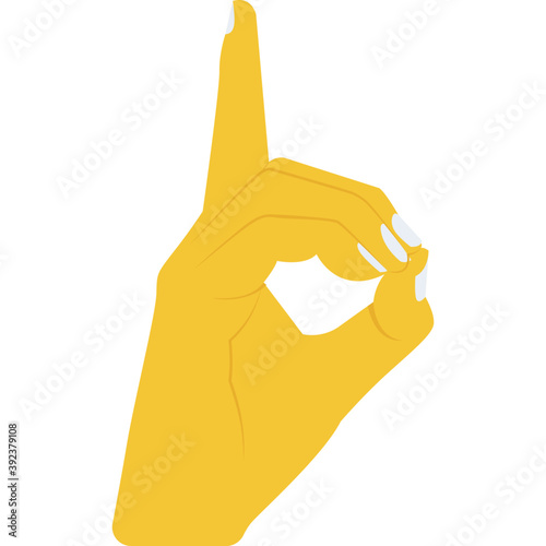 
Making a hole with all of fingers meaning of round sign      
