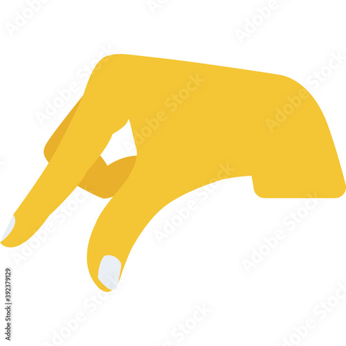 
Hand finger picking up an invisible object
