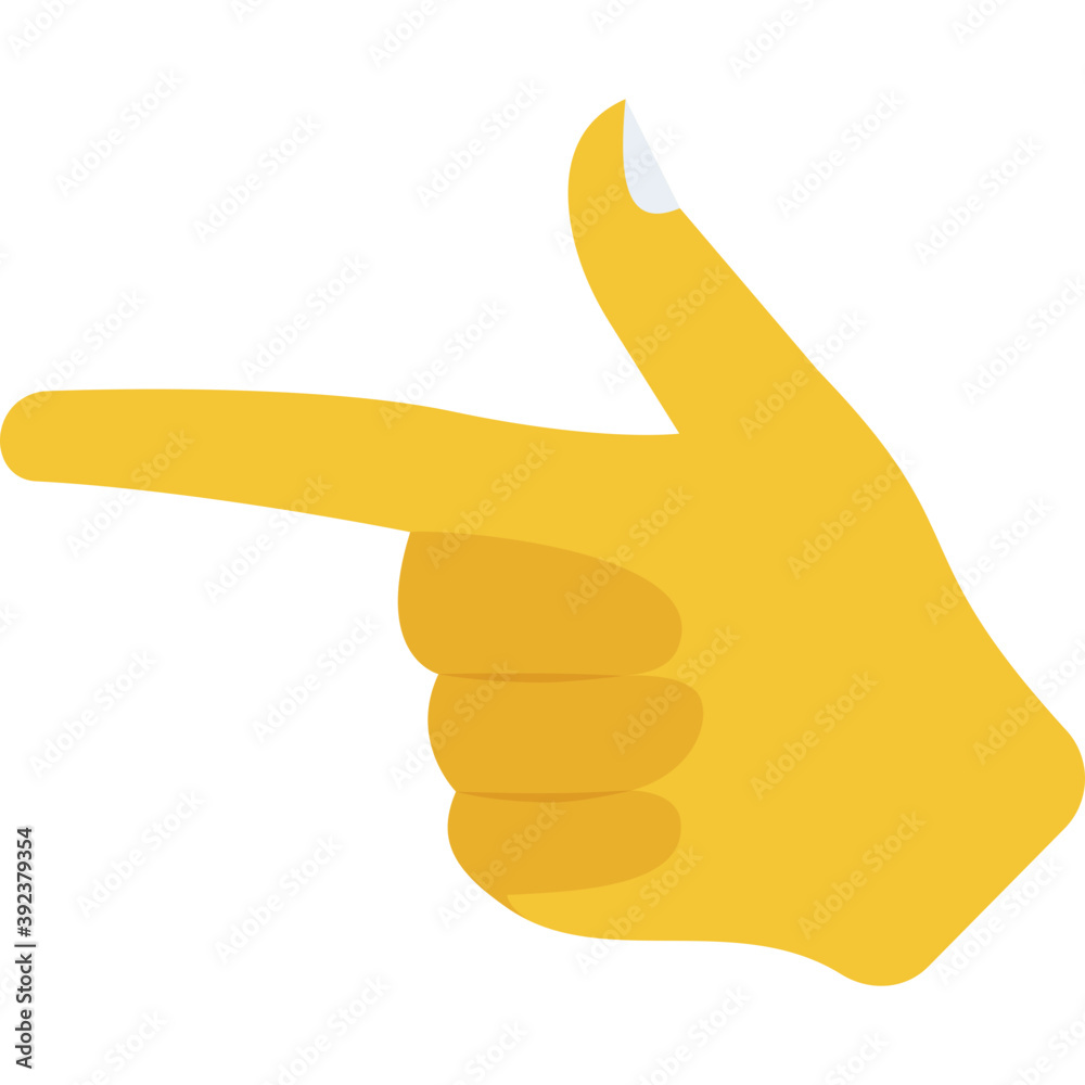 
Hand pointing gesture concept of direct response
