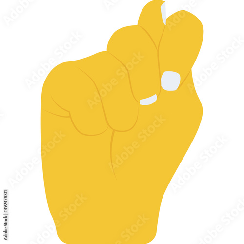 
Hand making fig gesture of contempt
