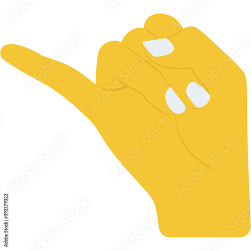 
Hand posing Alphabetical gesture for Letter J
