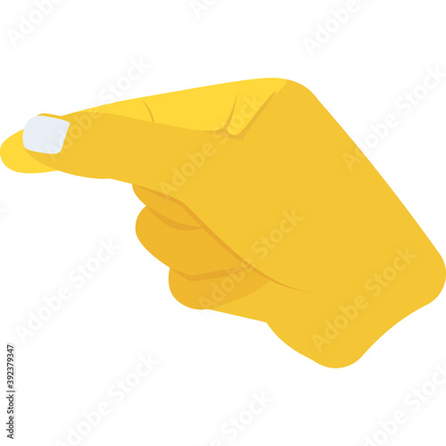 

Hand finger picking up an invisible object
