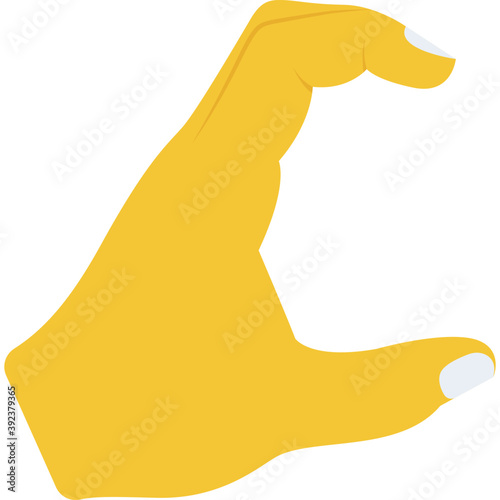
Making an open loop with all the finger means just a part concept
