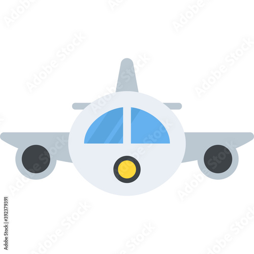 
A flying aeroplane, airbus flat icon
