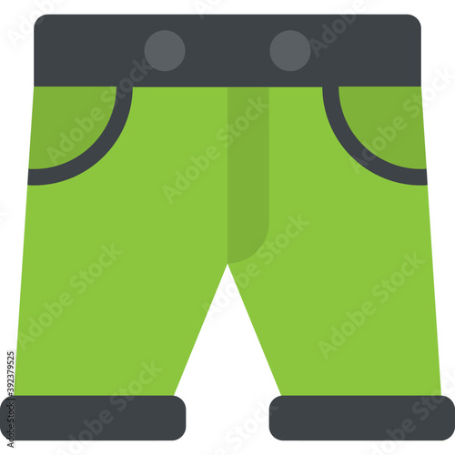 
A menswear shorts, knicker flat icon
