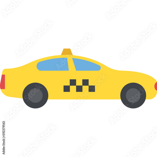 
A taxi cab, transportation flat icon
