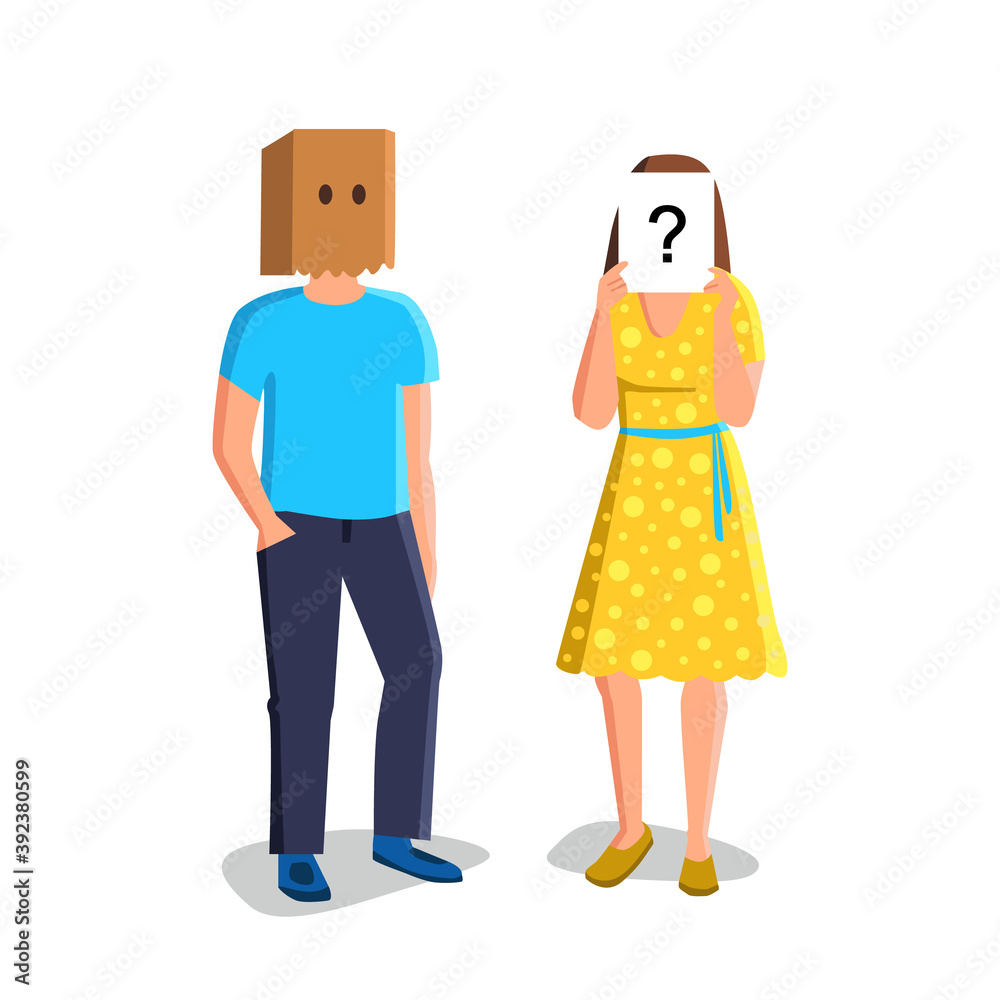 Anonymity Unknown People With Hidden Faces Vector Anonymity Unknown People With Hidden Faces Vector