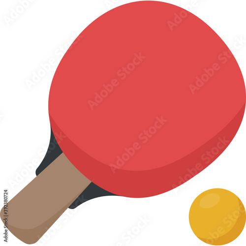 
Table tennis racket and ping pong ball
