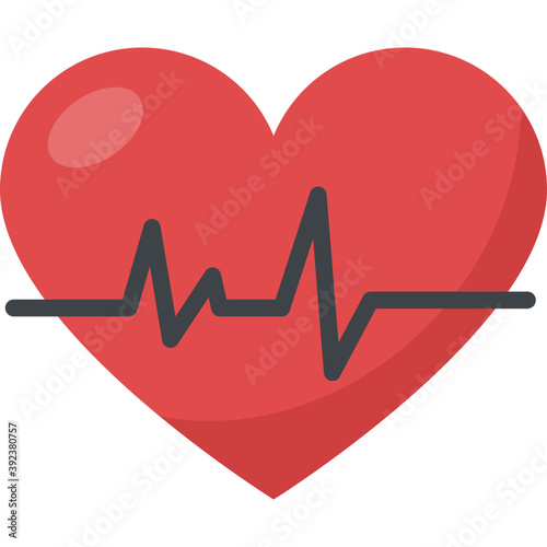 
Heart with ecg sign symbolic of heart health
