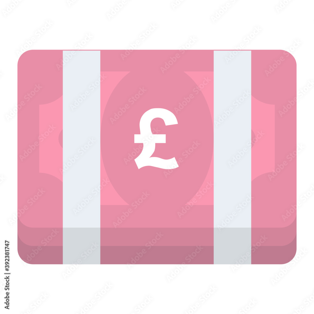 Pile of banknotes flat icon
Pile of banknotes flat icon
