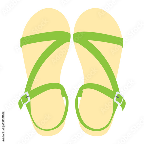 
A pair of sandals flat icon design
