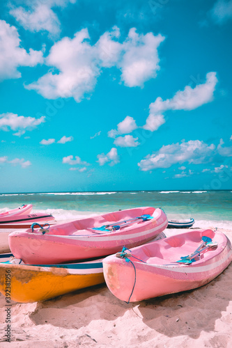 Kayaks on the Pandawa Beach