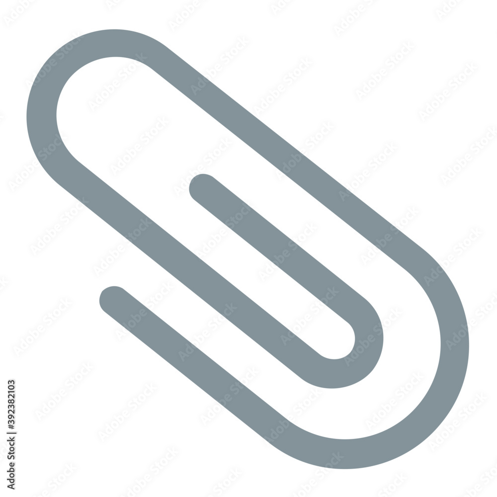 A flat design concept of paperclip
A flat design concept of paperclip