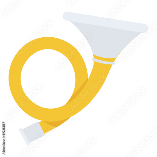 
A Music instrument, bugle 

