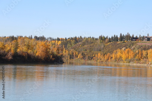 Autumn Colours On The River, Government House Park, Edmonton, Alberta