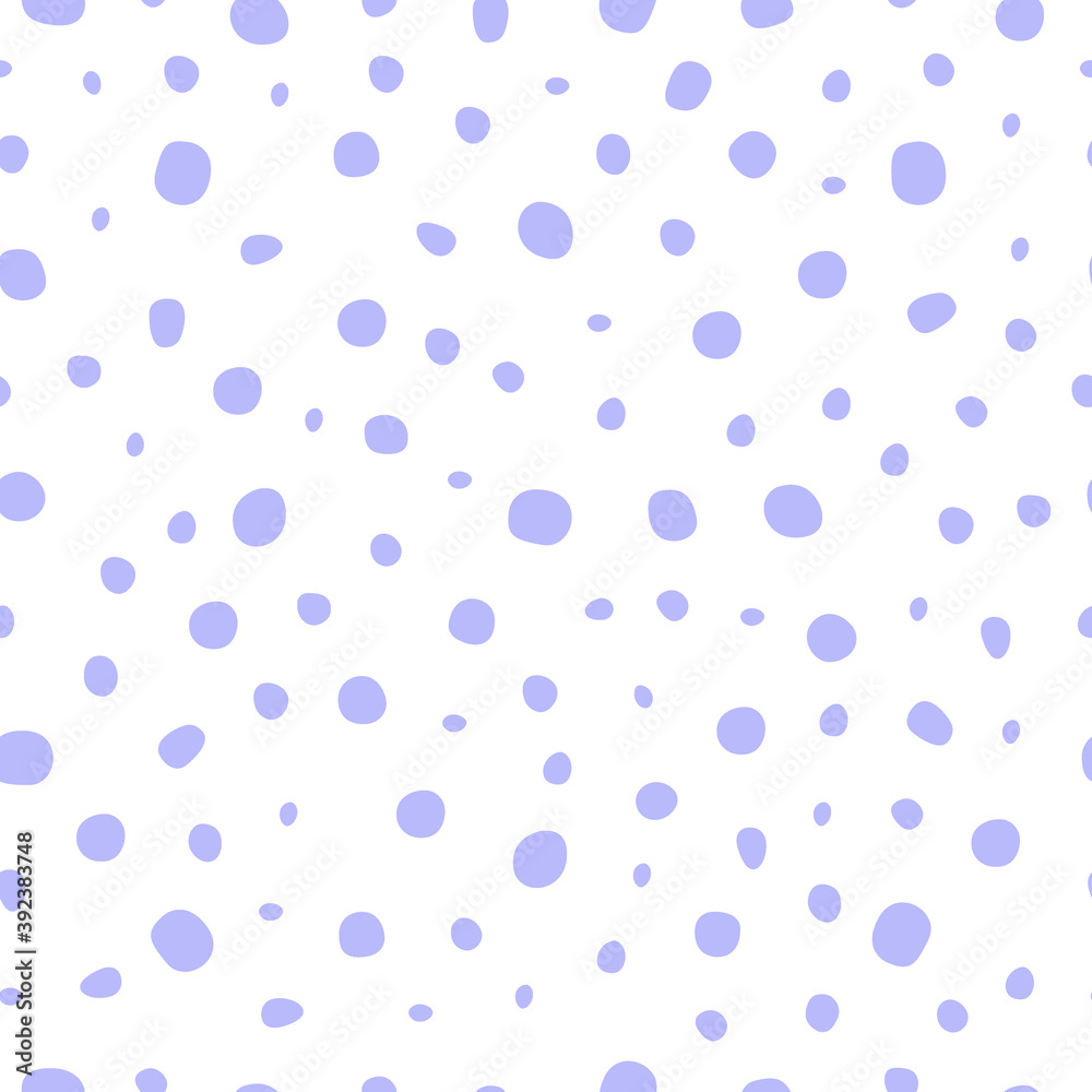 Seamless vector cute pattern with circles on white background for textiles, clothes, notebooks and other