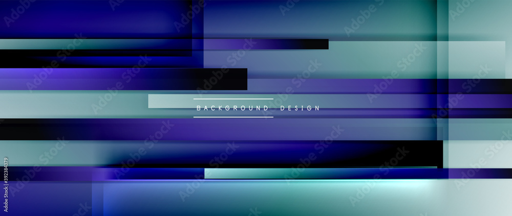 Dynamic lines on fluid color gradient. Trendy geometric abstract background for your text, logo or graphics