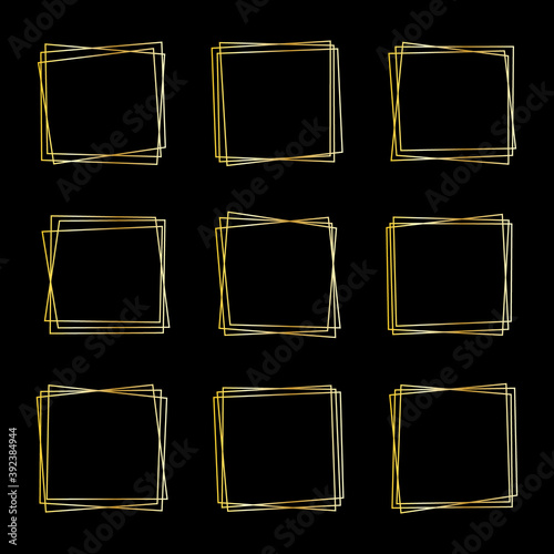 Set of misaligned square frames