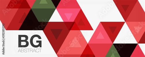 Mosaic triangle pattern abstract background for cover, banner, flyer and poster and other template