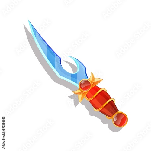 Dagger Fantasy Adventure isolated on white background.