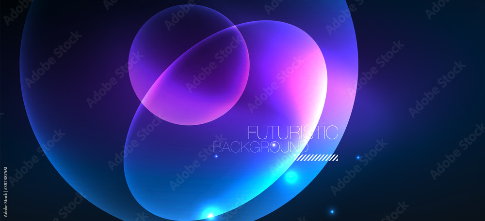 Neon ellipses abstract backgrounds. Shiny bright round shapes glowing in the dark. Vector futuristic illustrations for covers, banners, flyers and posters and other Neon ellipses abstract backgrounds. Shiny bright round shapes glowing in the dark. Vector futuristic illustrations for covers, banners, flyers and posters and other