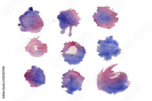Colorful watercolor brush, abstract watercolor brush vector