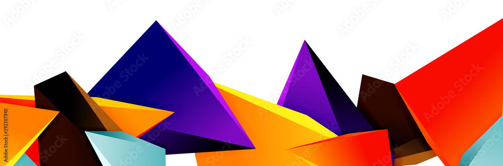 Triangle mosaic abstract background, 3d triangular low poly shapes. Geometric vector illustration for covers, banners, flyers and posters and other Triangle mosaic abstract background, 3d triangular low poly shapes. Geometric vector illustration for covers, banners, flyers and posters and other