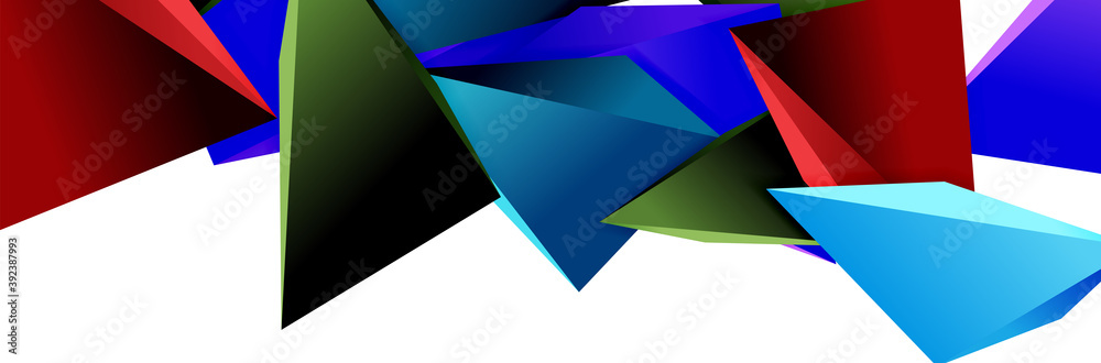 Triangle mosaic abstract background, 3d triangular low poly shapes. Geometric vector illustration for covers, banners, flyers and posters and other Triangle mosaic abstract background, 3d triangular low poly shapes. Geometric vector illustration for covers, banners, flyers and posters and other