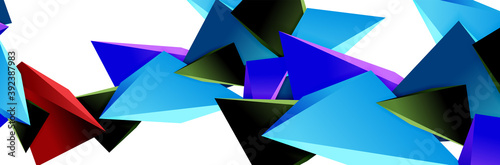 Free Download Triangle mosaic abstract background, 3d triangular low poly shapes. Geometric vector illustration for covers, banners, flyers and posters and other - GFXLoad