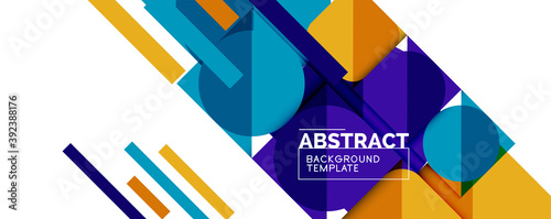 Clean minimal geometric abstract background with triangles and circles. Vector illustration for covers  banners  flyers and posters and other designs