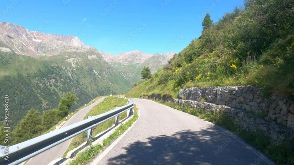 Pass Driving In The Italian Alps Pass Driving In The Italian Alps