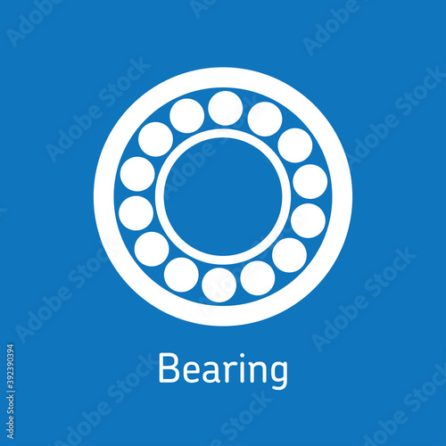 Illustration vector graphic of bearing with blue background perfect for industrial, machine, maintenance, etc